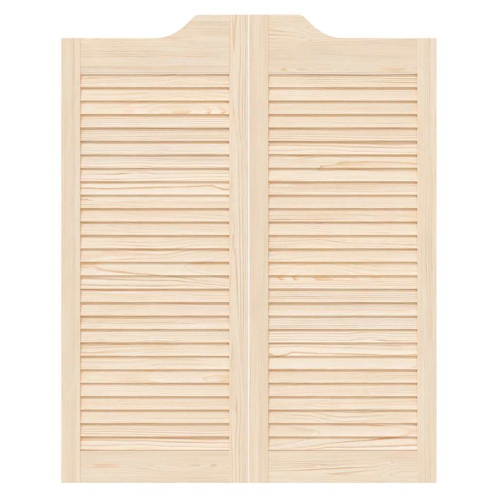 Draaideuren Louvredesign 2 Paar 100X80 Cm Massief Grenenhout