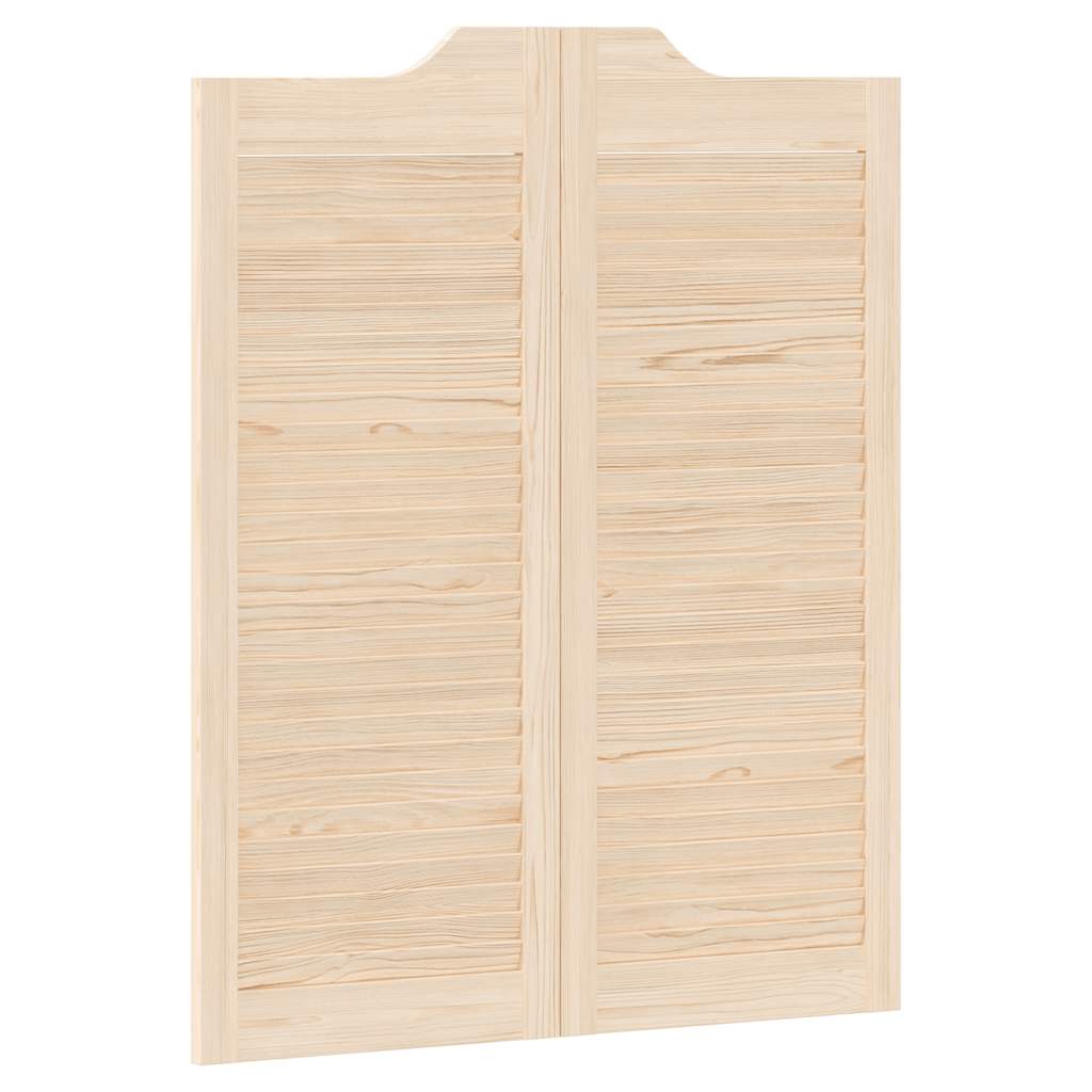 Draaideuren Louvredesign 2 Paar 100X80 Cm Massief Grenenhout