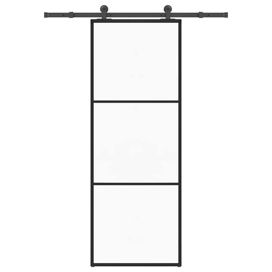 Schuifdeur Met Beslag 76X205 Cm Esg-Glas En Aluminium