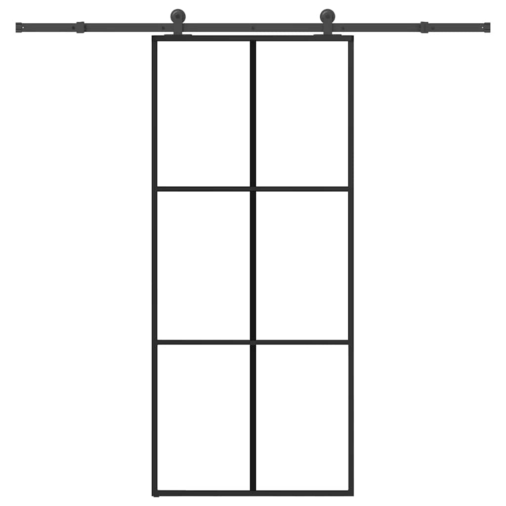 Schuifdeur Met Beslag 76X205 Cm Esg-Glas En Aluminium