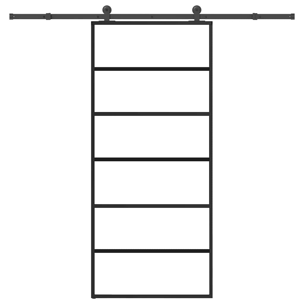Schuifdeur Met Beslag 76X205 Cm Esg-Glas En Aluminium