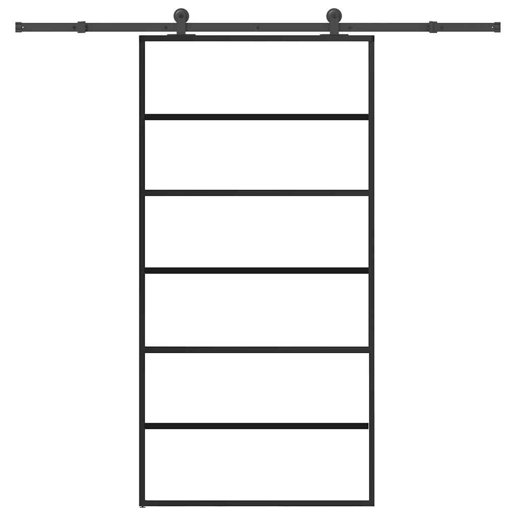 Schuifdeur Met Beslag 76X205 Cm Esg-Glas En Aluminium