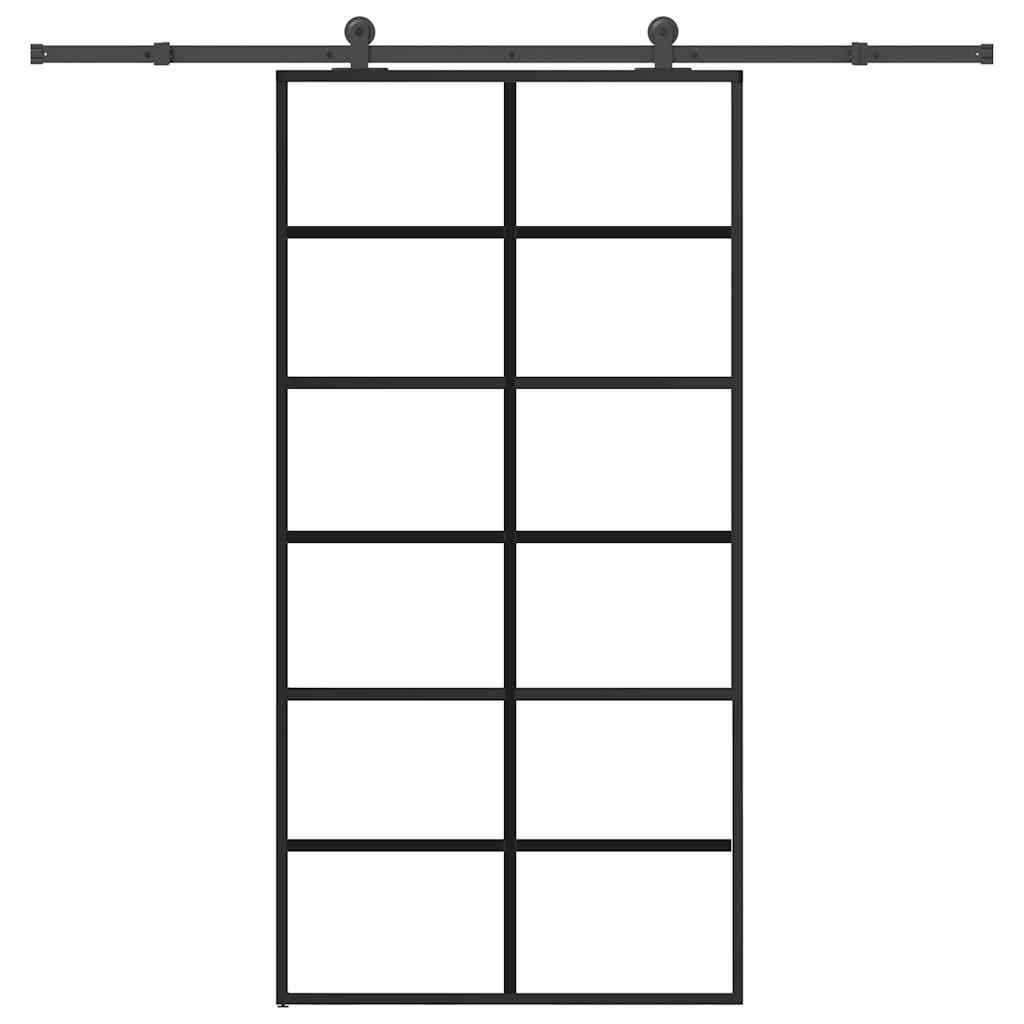 Schuifdeur Met Beslag 76X205 Cm Esg-Glas En Aluminium