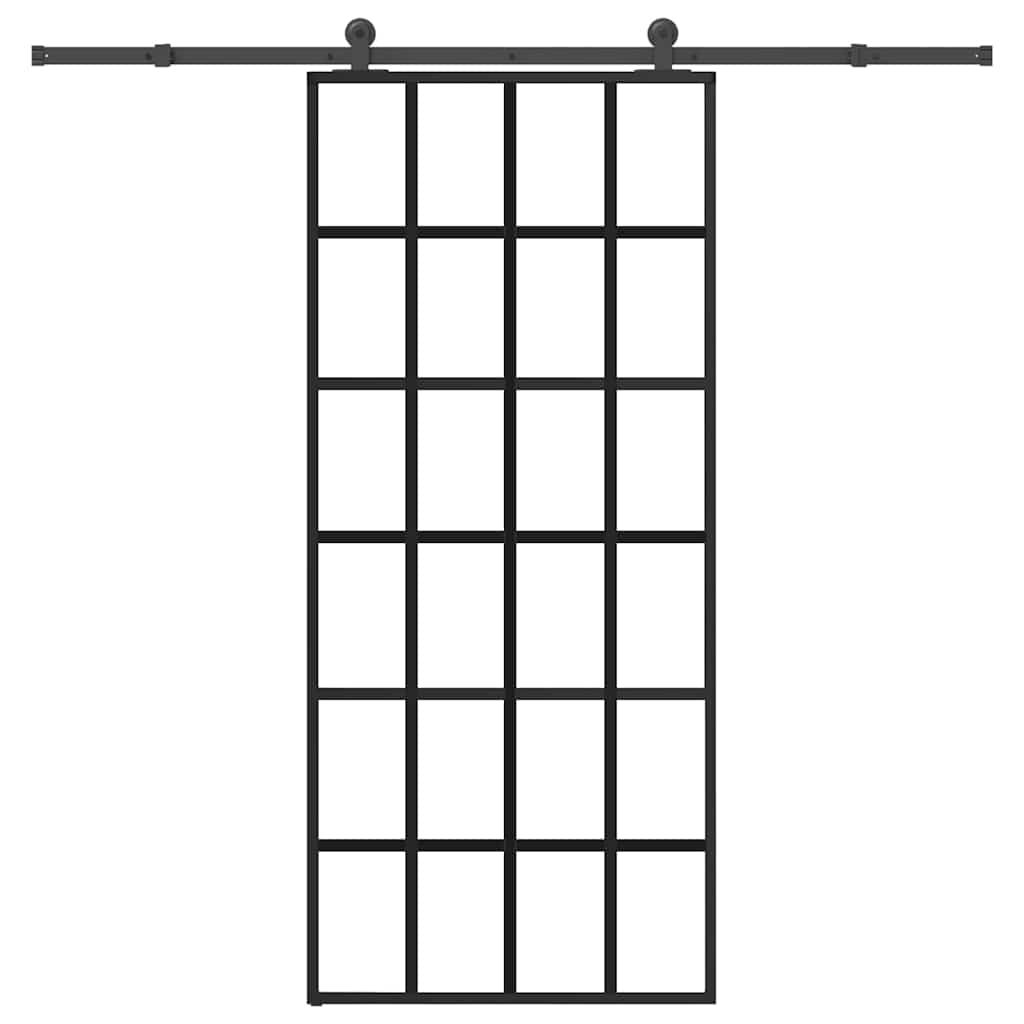 Schuifdeur Met Beslag 76X205 Cm Esg-Glas En Aluminium