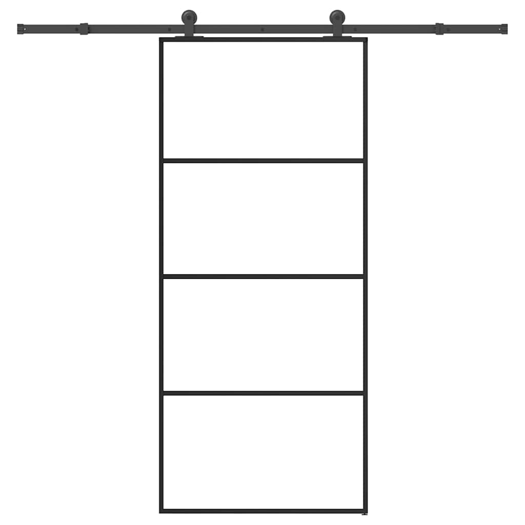 Schuifdeur Met Beslag 102,5X205 Cm Esg-Glas En Aluminium