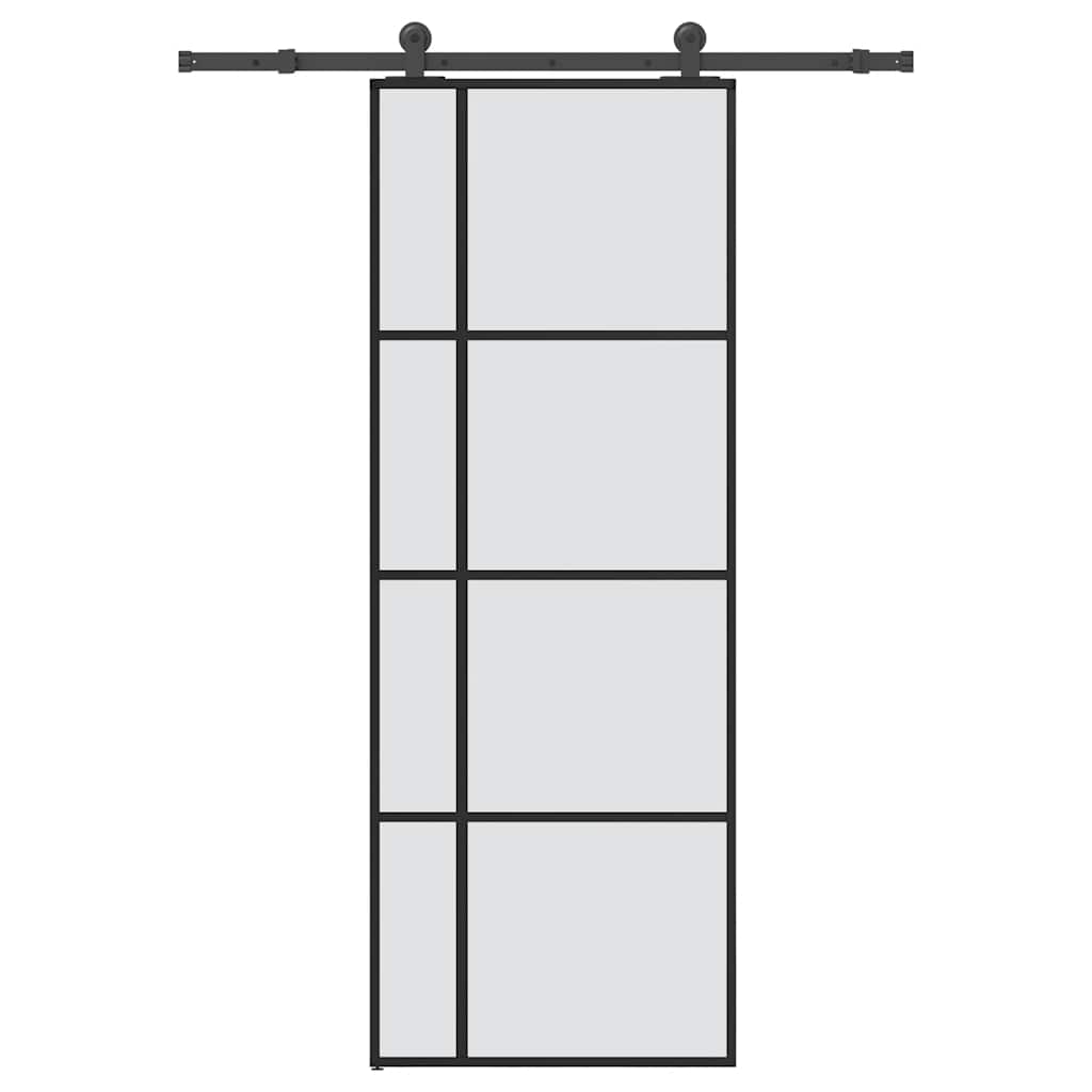 Schuifdeur Met Beslag 102,5X205 Cm Gehard Glas En Aluminium