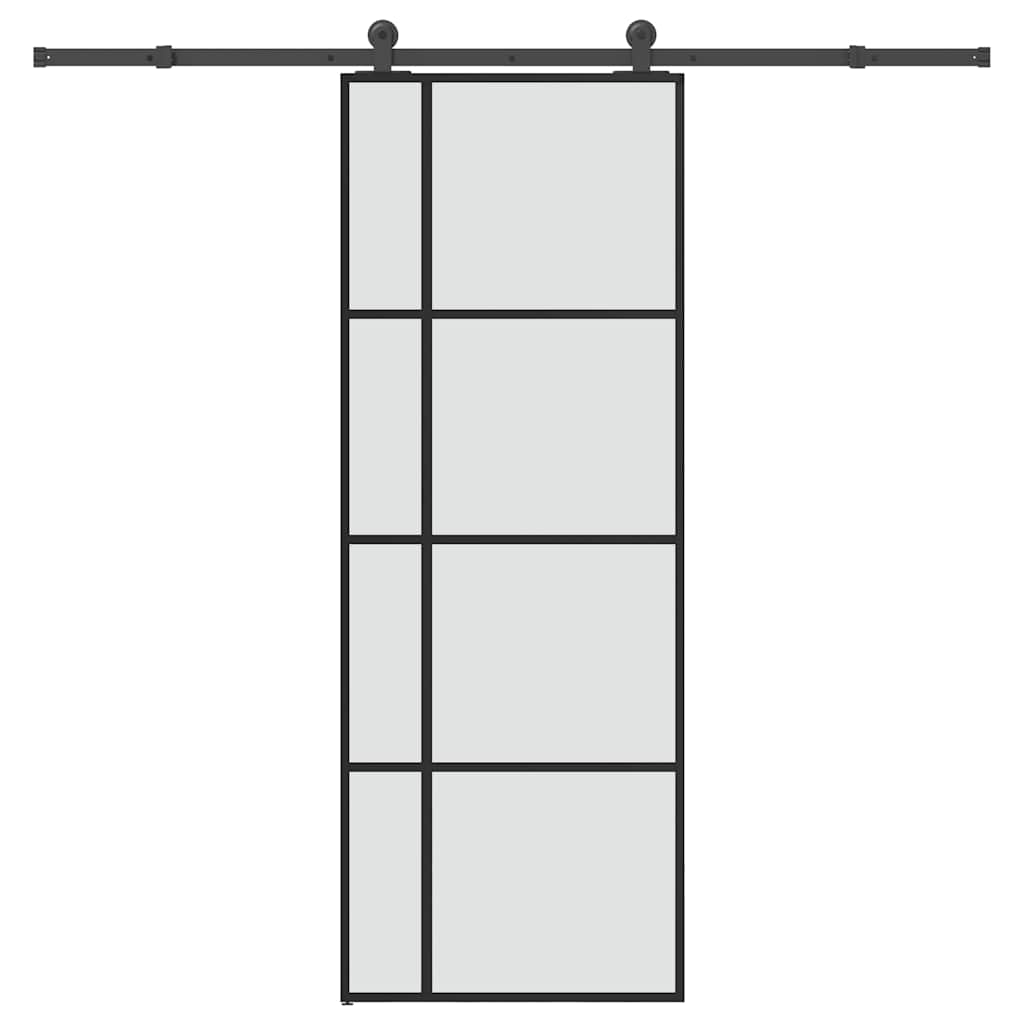 Schuifdeur Met Beslag 102,5X205 Cm Gehard Glas En Aluminium