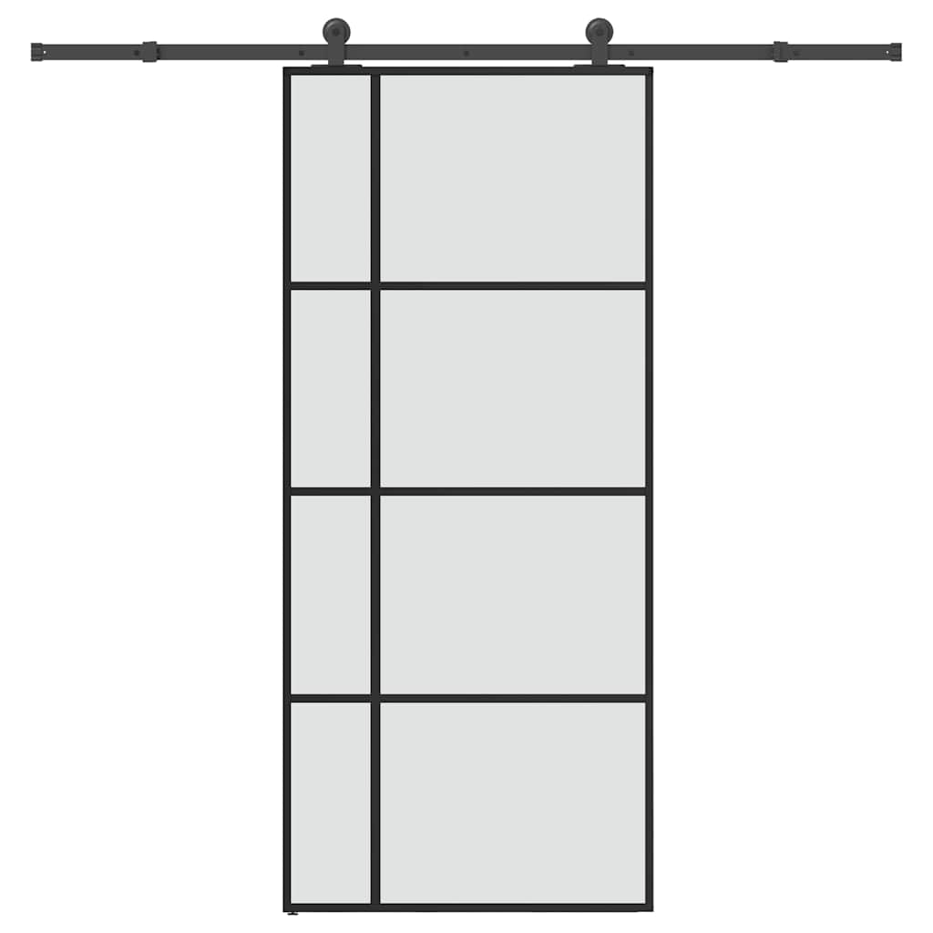 Schuifdeur Met Beslag 102,5X205 Cm Gehard Glas En Aluminium