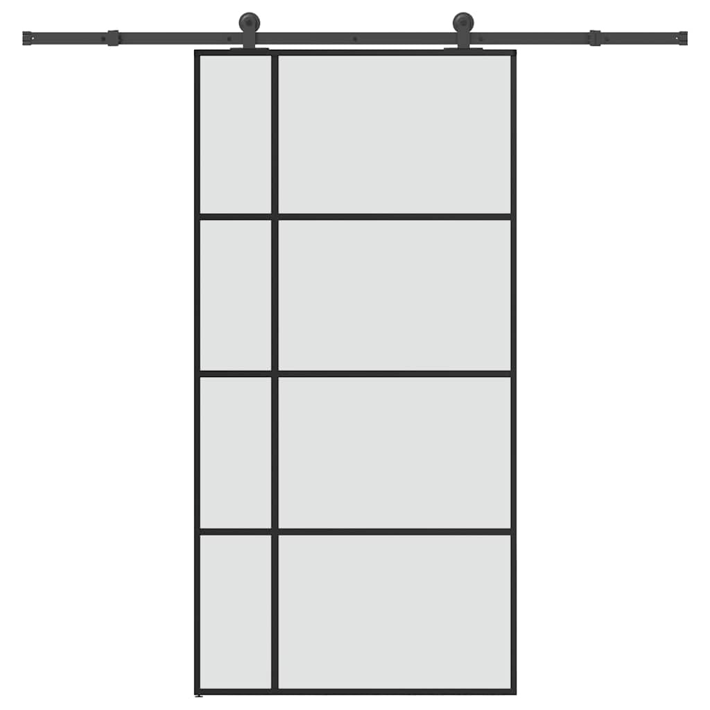 Schuifdeur Met Beslag 102,5X205 Cm Gehard Glas En Aluminium