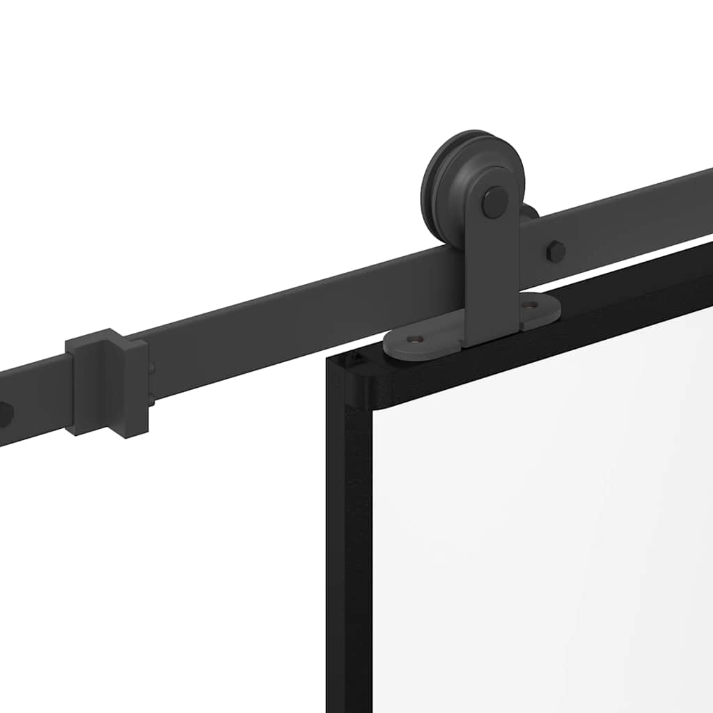Schuifdeur Met Beslag 90X205 Cm Gehard Glas En Aluminium