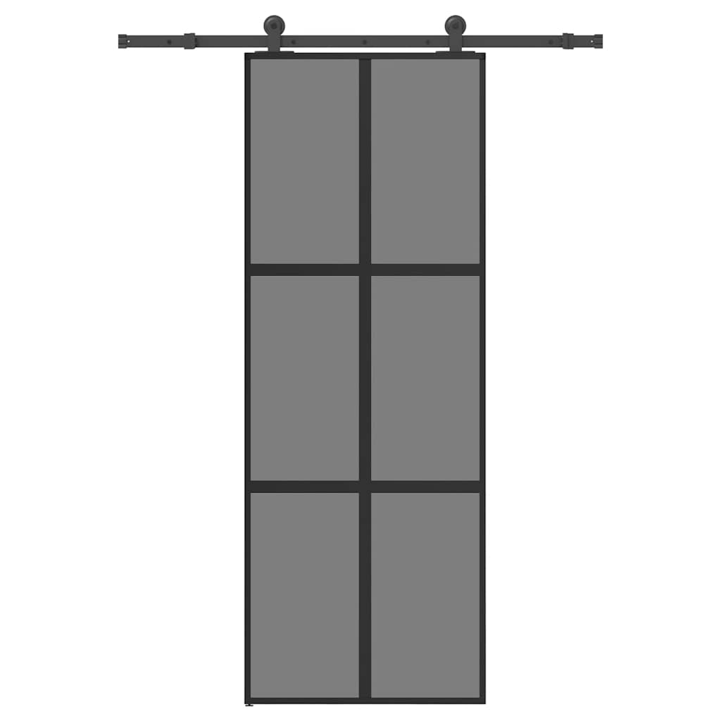 Schuifdeur Met Beslag 90X205 Cm Gehard Glas En Aluminium