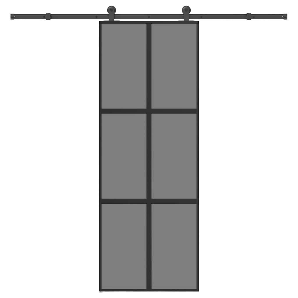 Schuifdeur Met Beslag 90X205 Cm Gehard Glas En Aluminium