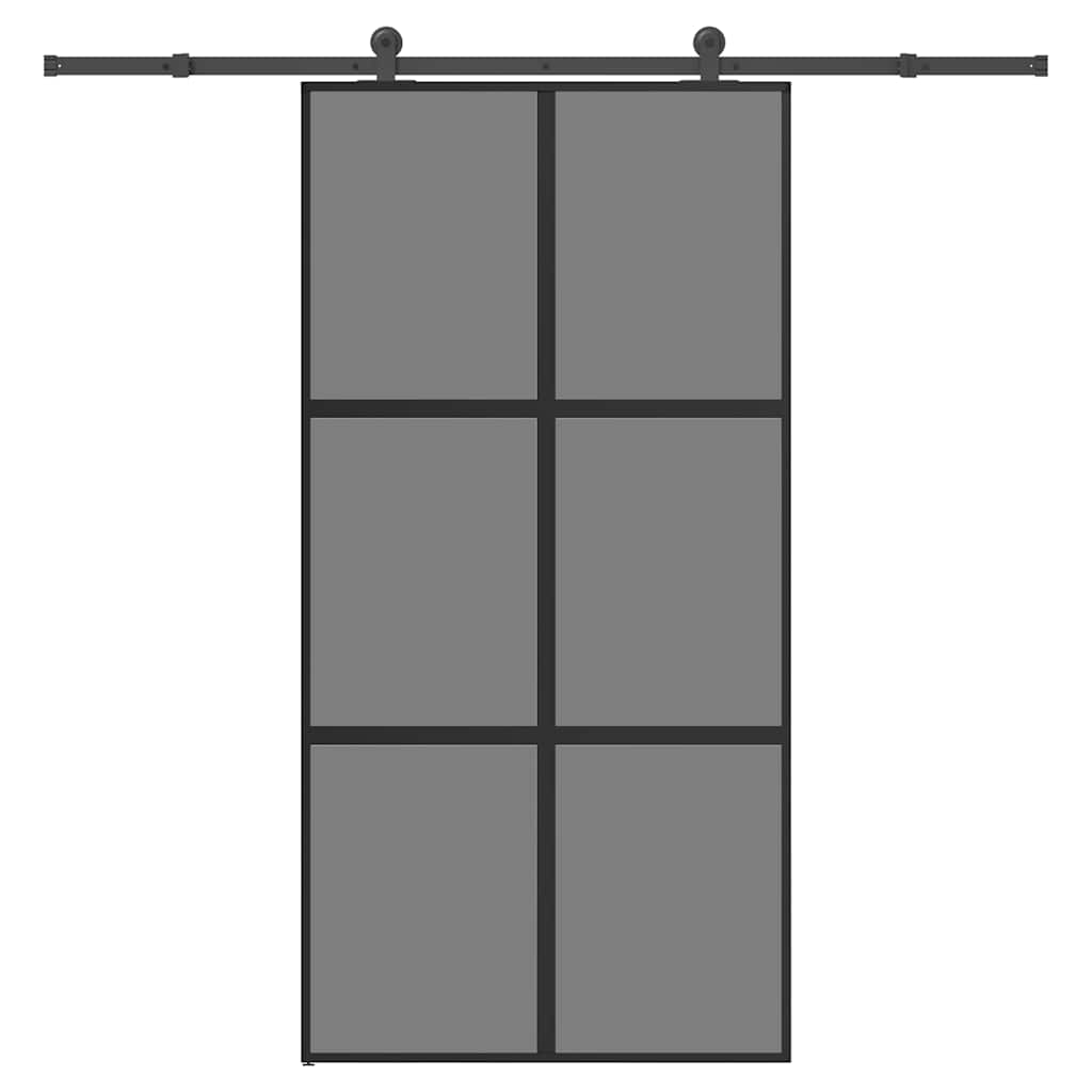 Schuifdeur Met Beslag 90X205 Cm Gehard Glas En Aluminium