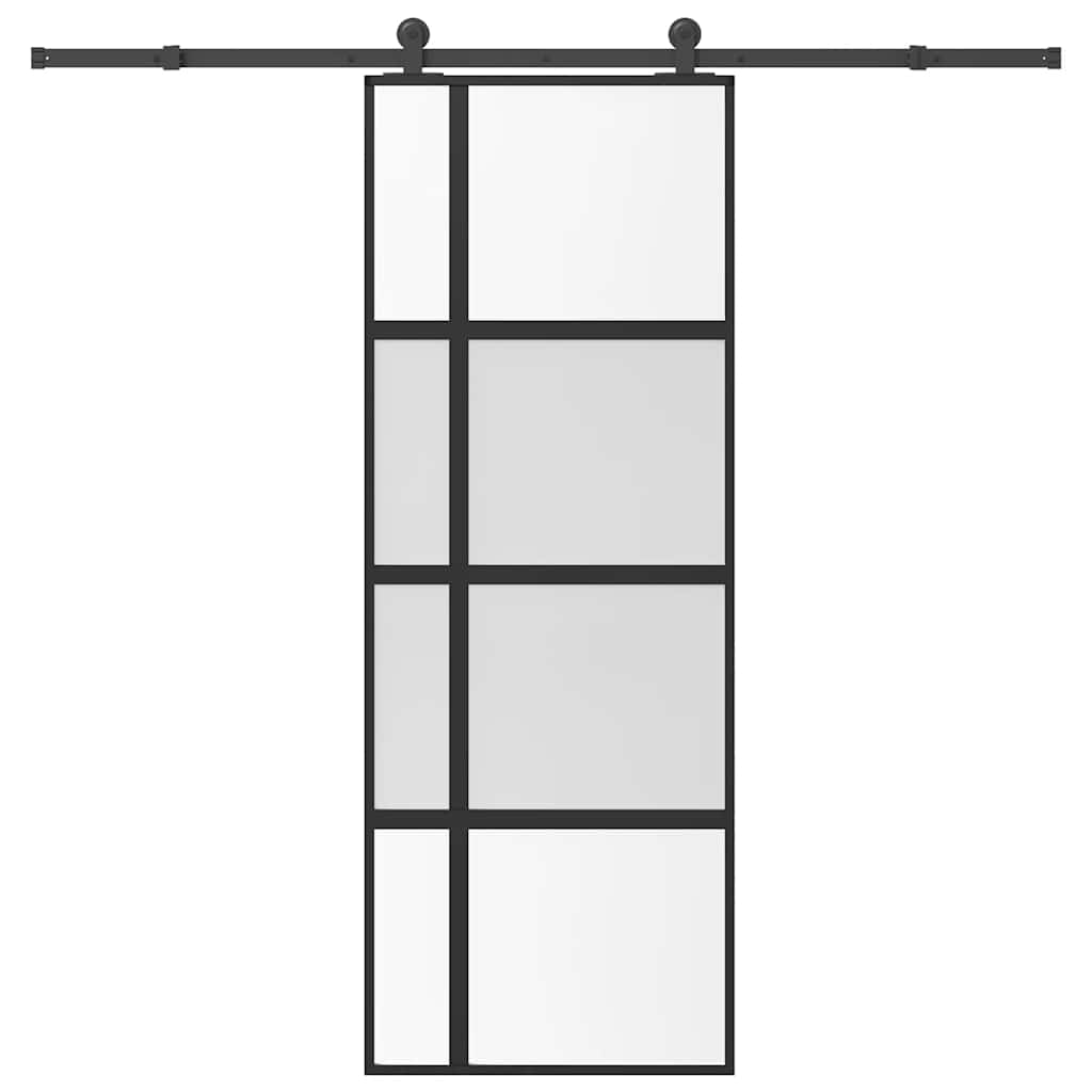 Schuifdeur Met Beslag 102,5X205 Cm Gehard Glas En Aluminium