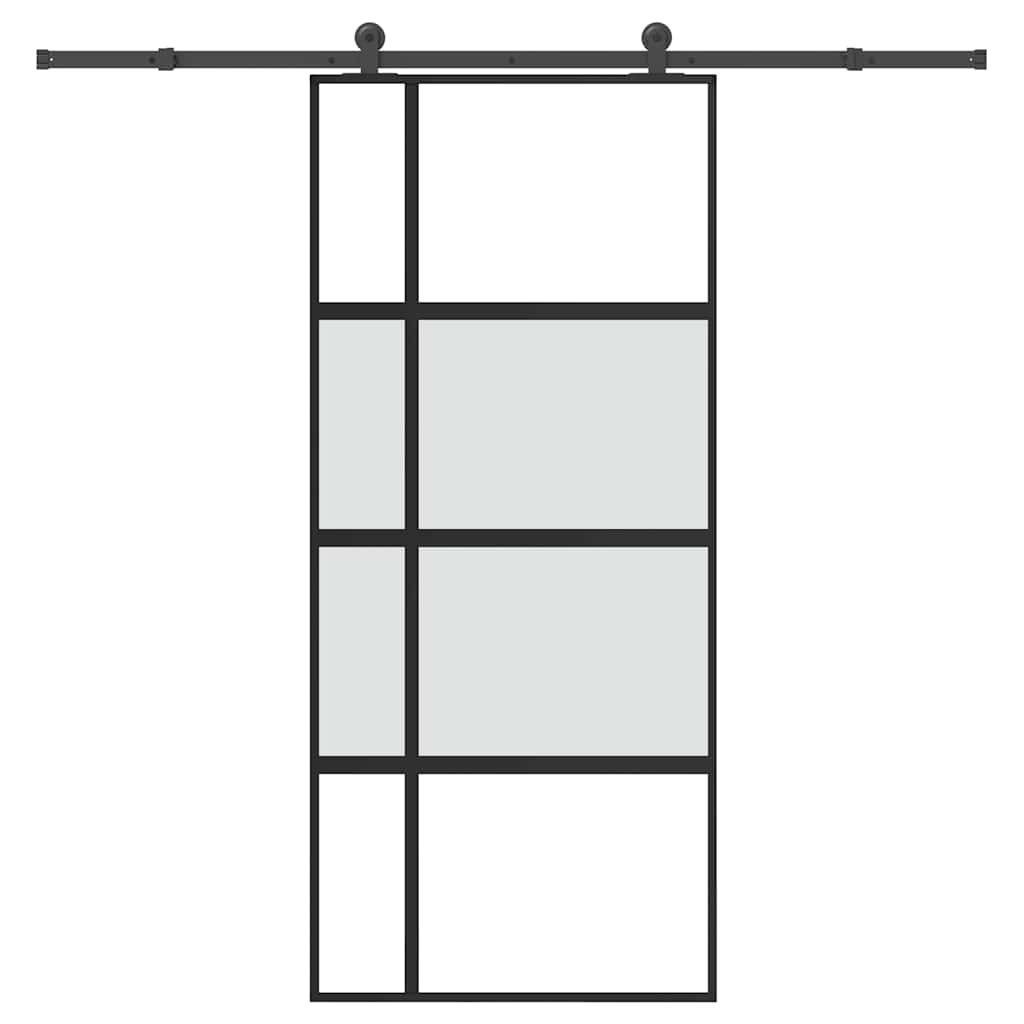 Schuifdeur Met Beslag 102,5X205 Cm Gehard Glas En Aluminium