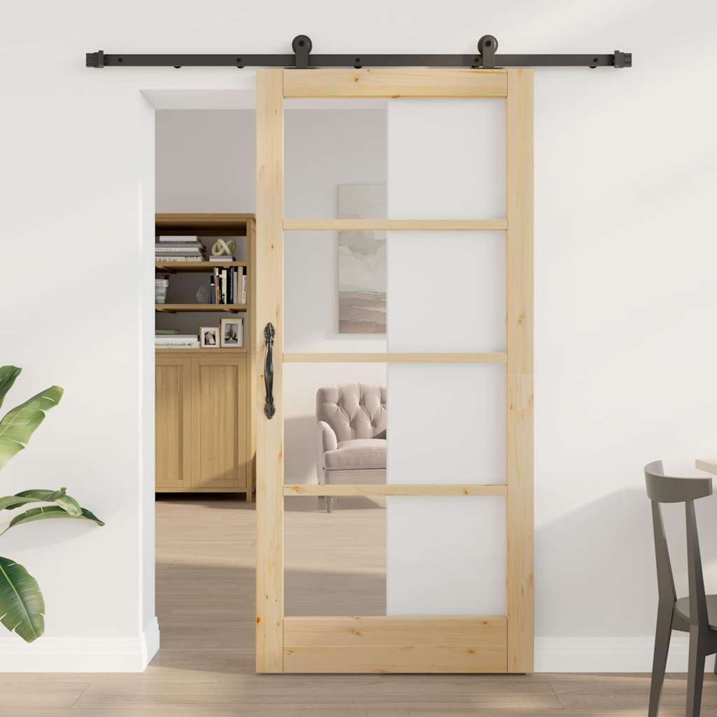 Schuifdeur Orkdal Massief Grenenhout En Glas