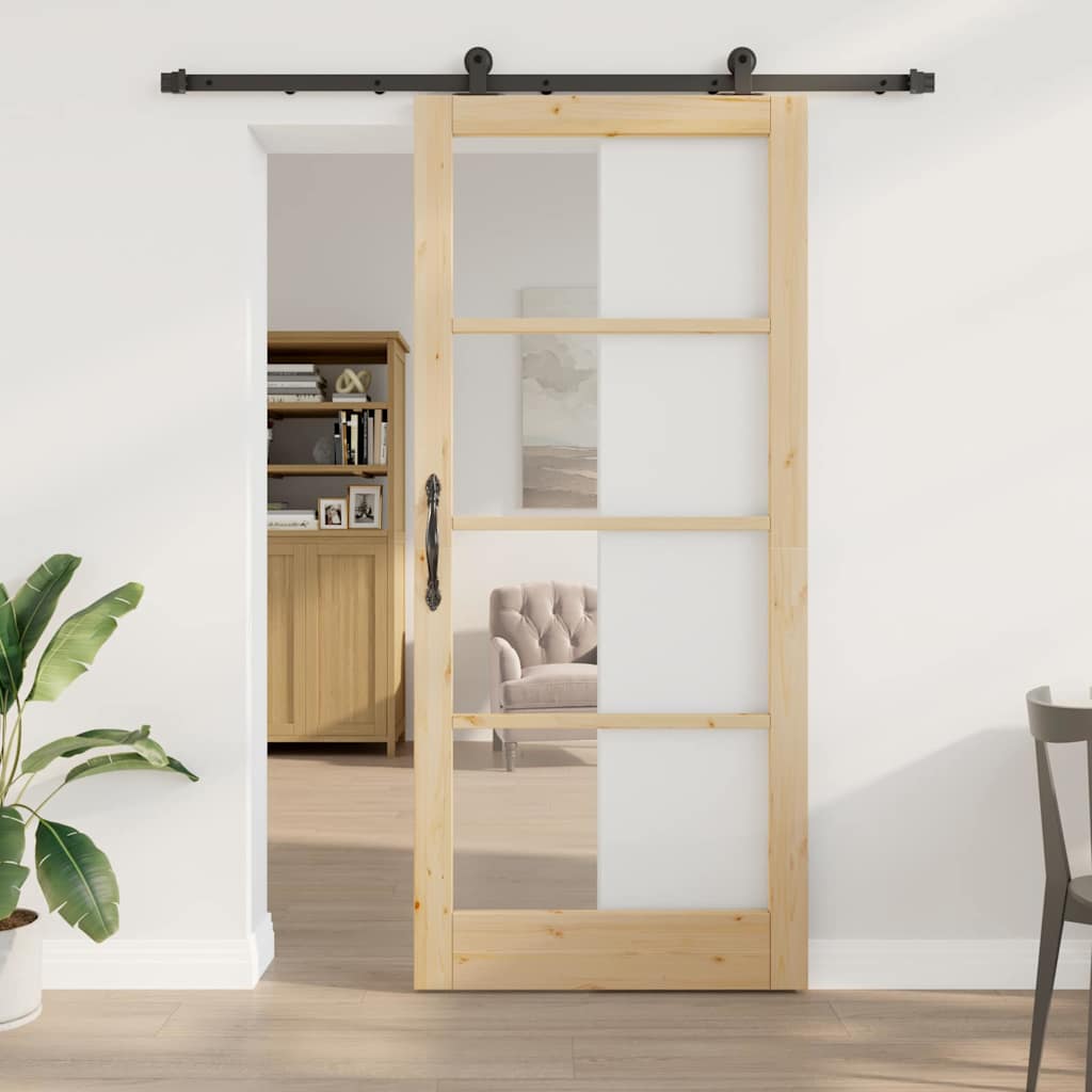 Schuifdeur Orkdal Massief Grenenhout En Glas