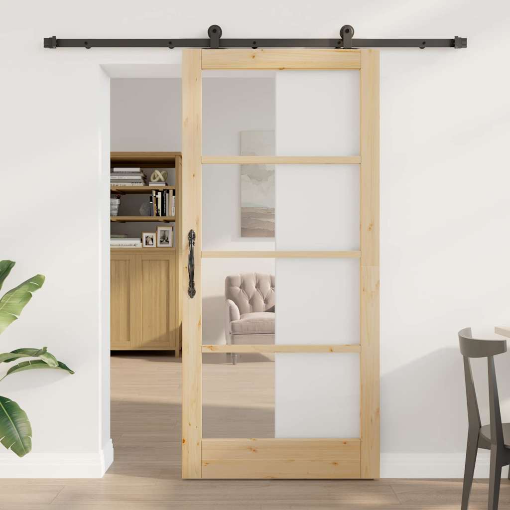 Schuifdeur Orkdal Massief Grenenhout En Glas