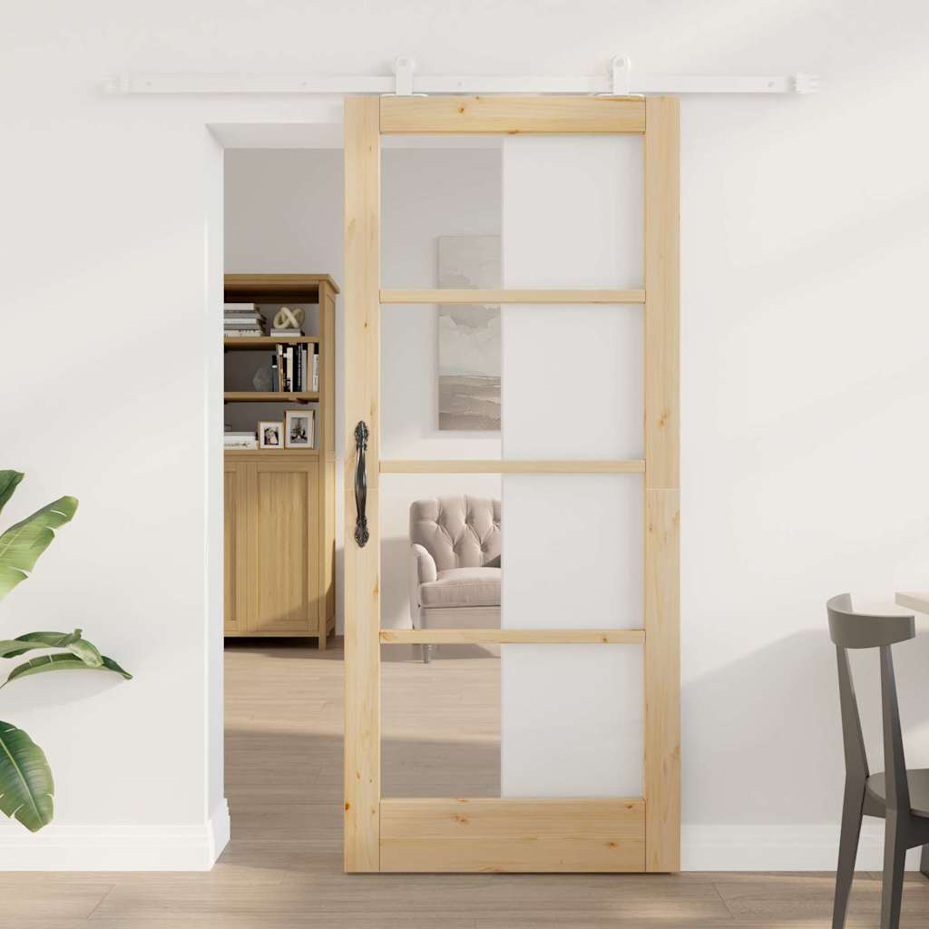 Schuifdeur Orkdal Massief Grenenhout En Glas