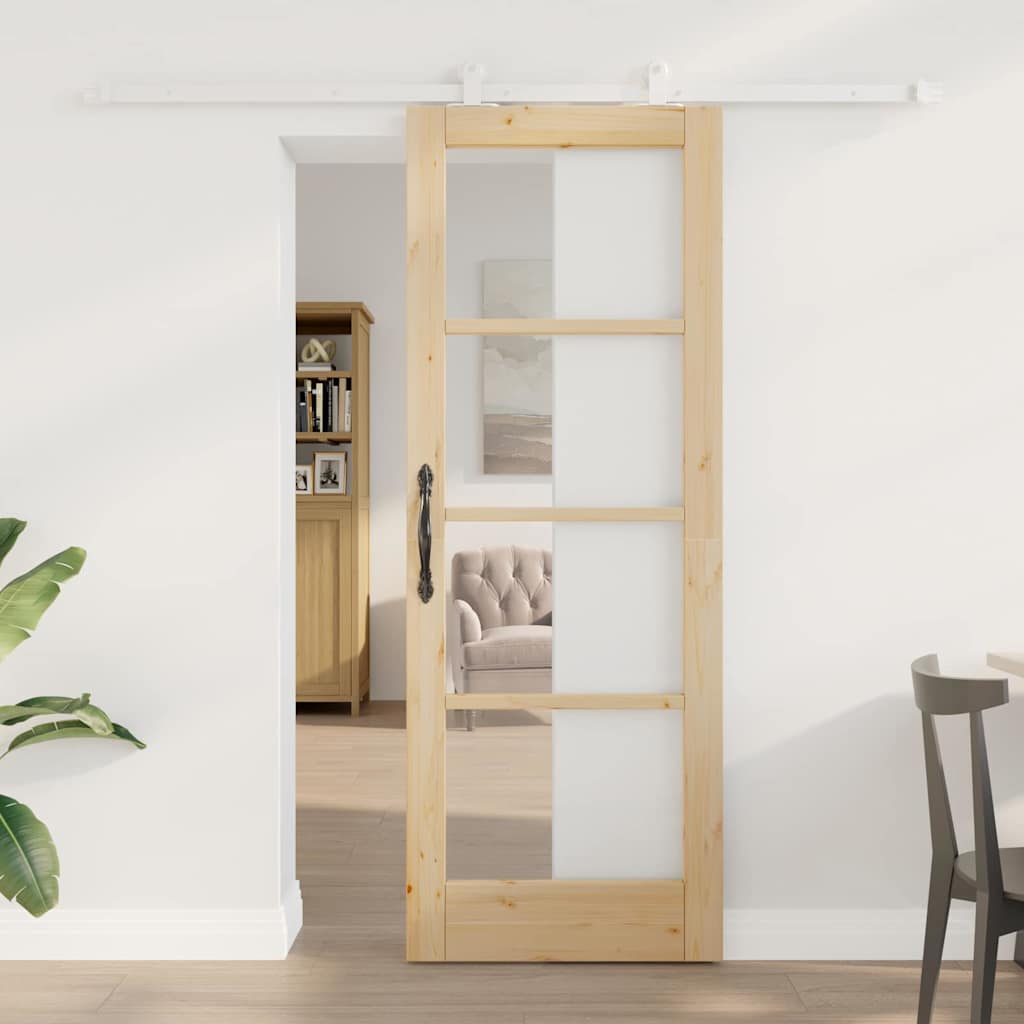 Schuifdeur Orkdal Massief Grenenhout En Glas
