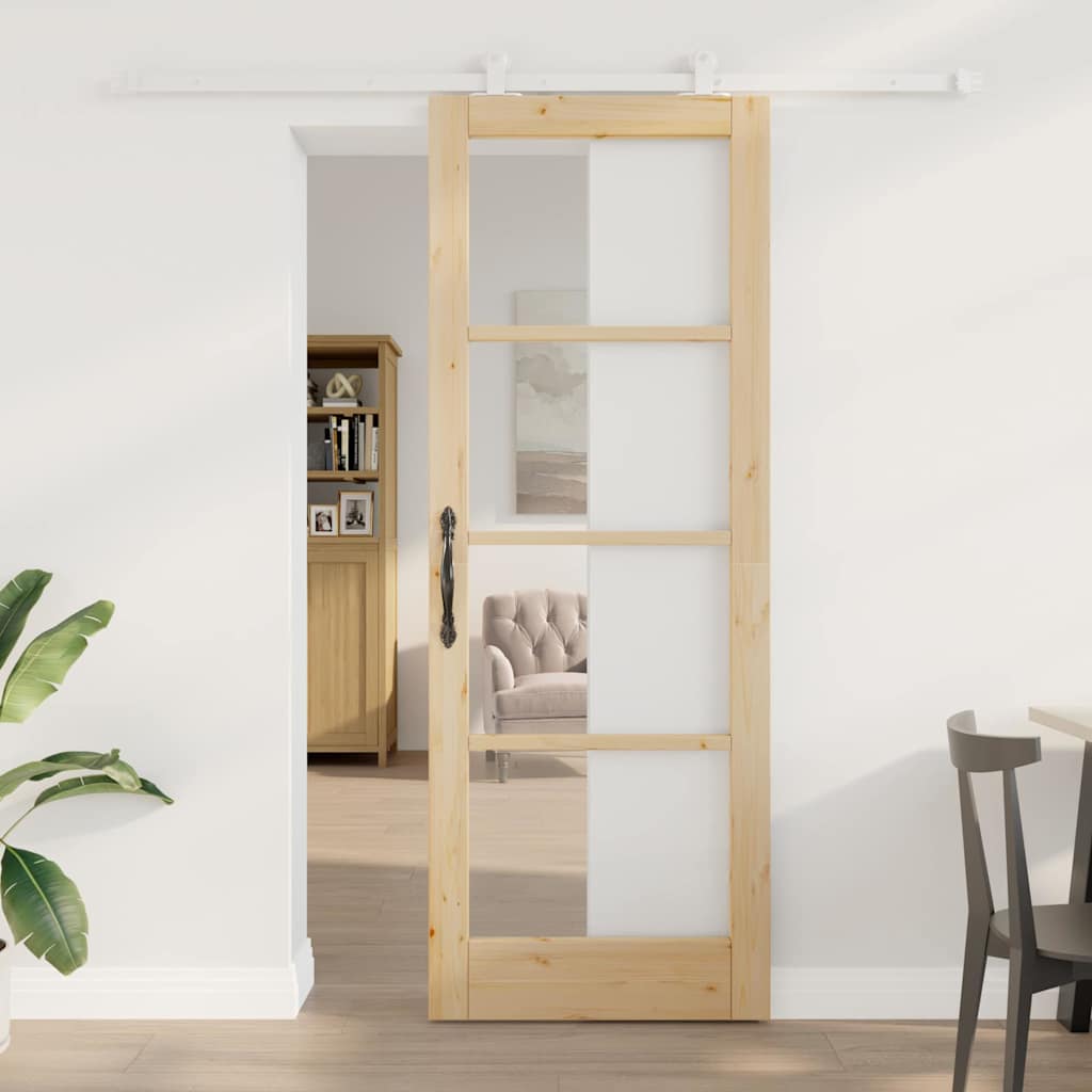 Schuifdeur Orkdal Massief Grenenhout En Glas