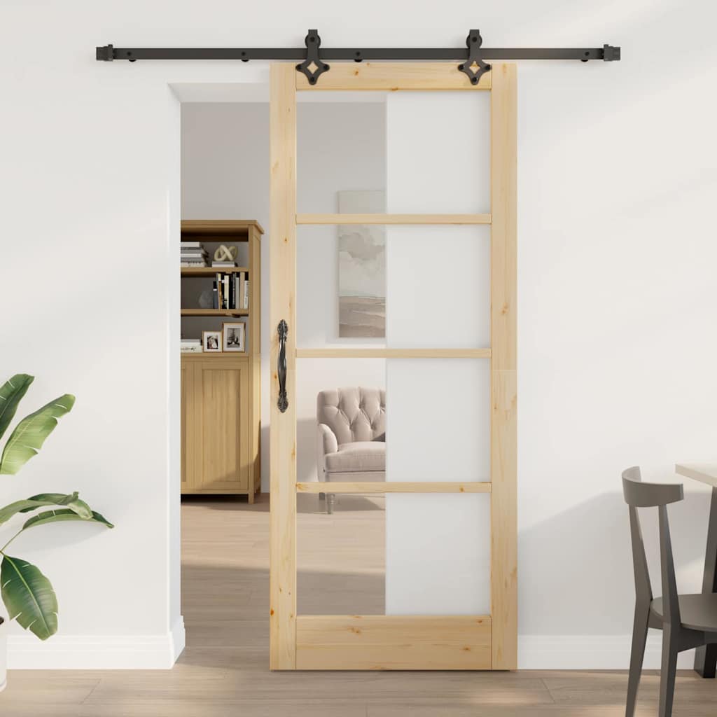 Schuifdeur Orkdal Massief Grenenhout En Glas