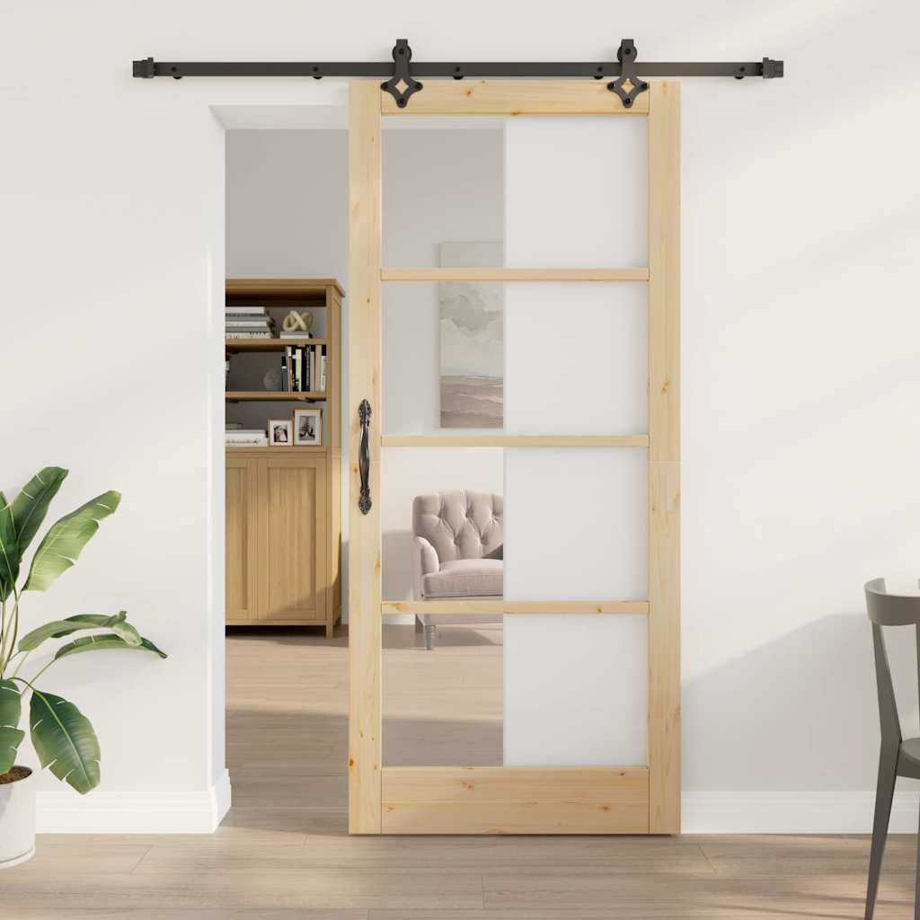 Schuifdeur Orkdal Massief Grenenhout En Glas