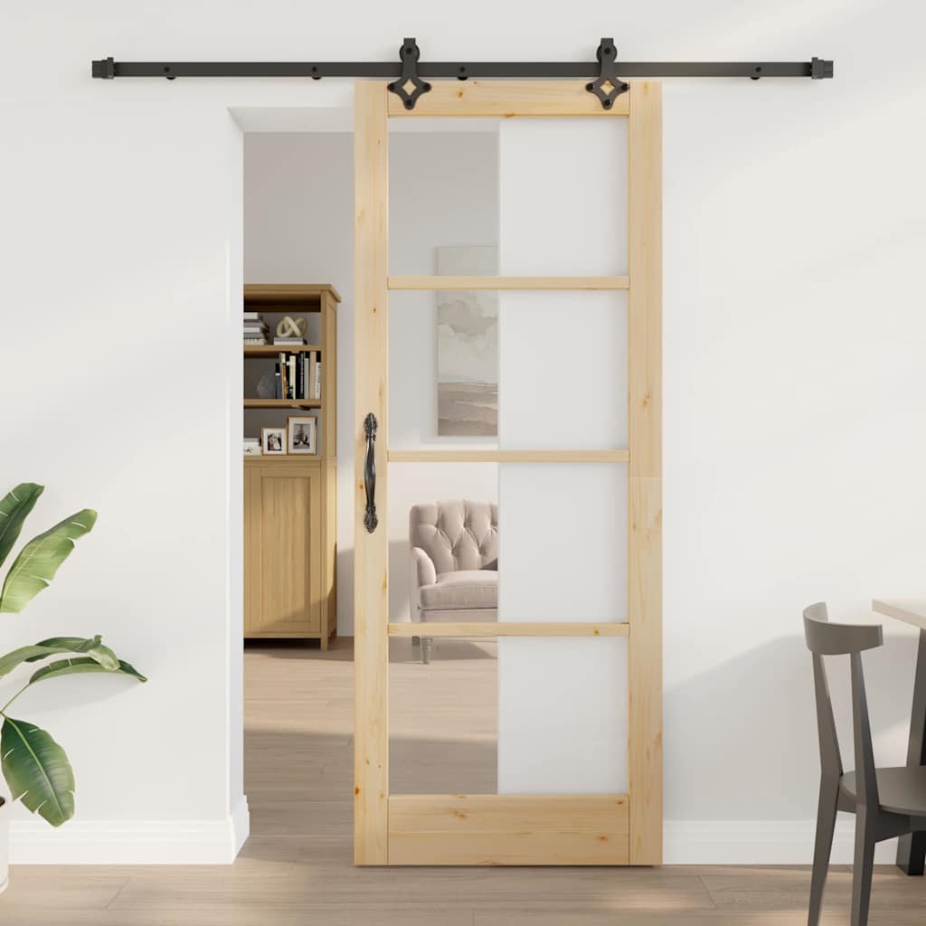 Schuifdeur Orkdal Massief Grenenhout En Glas