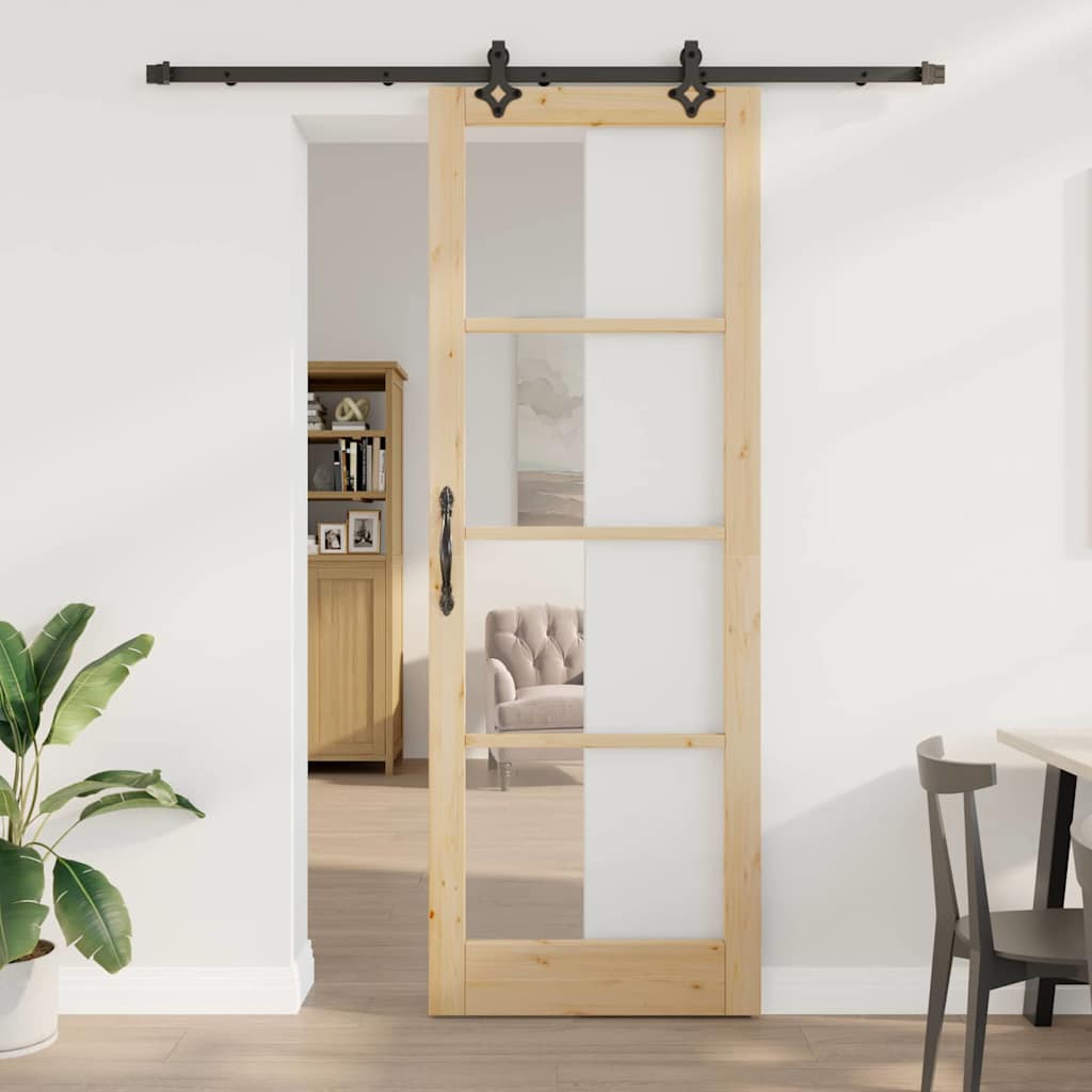 Schuifdeur Orkdal Massief Grenenhout En Glas