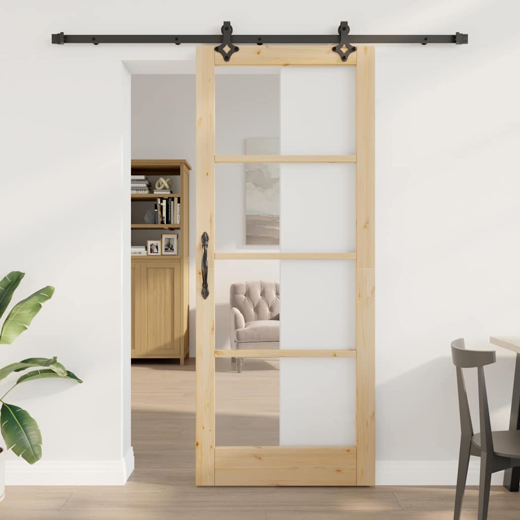 Schuifdeur Orkdal Massief Grenenhout En Glas