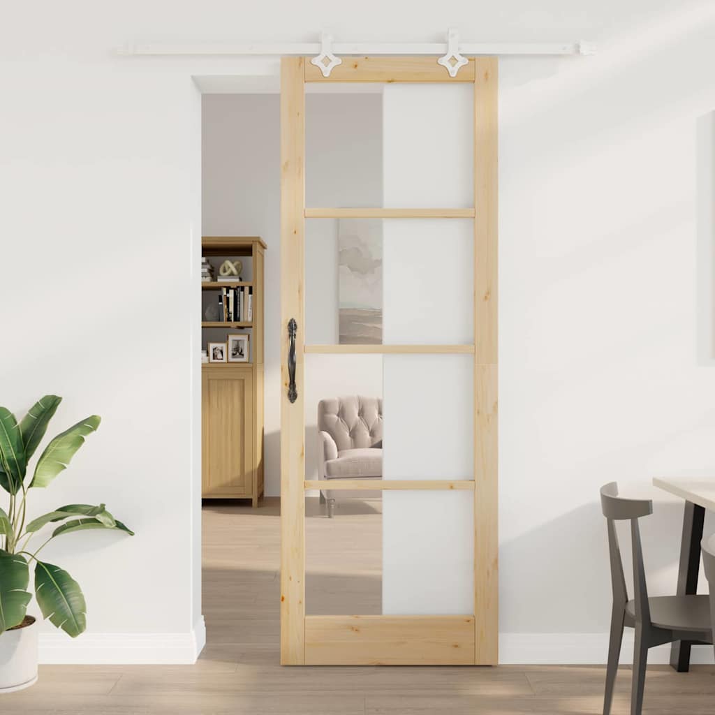 Schuifdeur Orkdal Massief Grenenhout En Glas