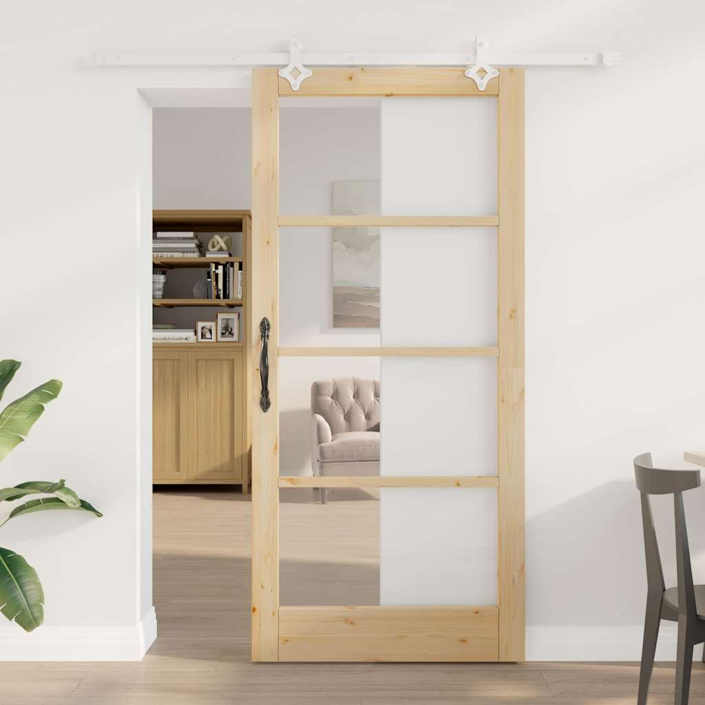 Schuifdeur Orkdal Massief Grenenhout En Glas