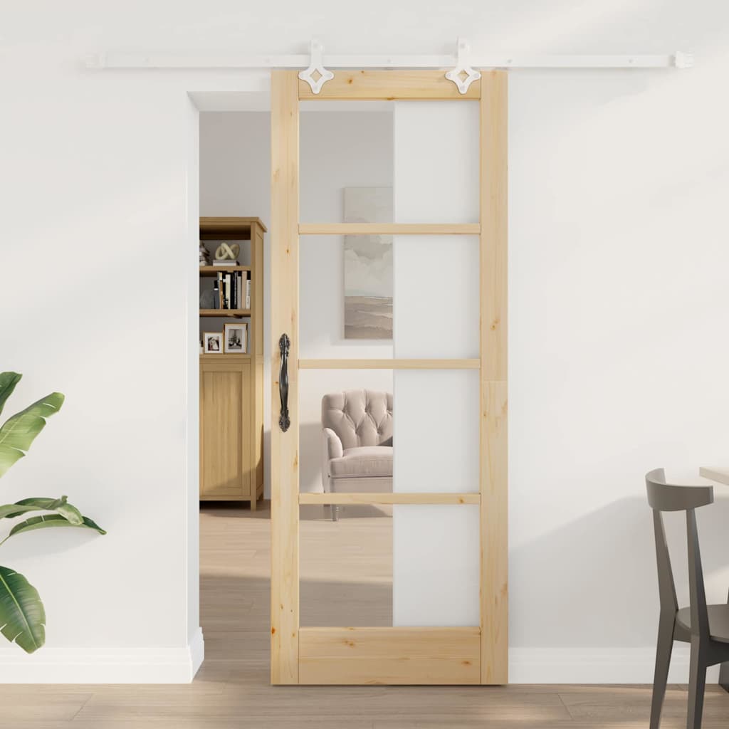 Schuifdeur Orkdal Massief Grenenhout En Glas