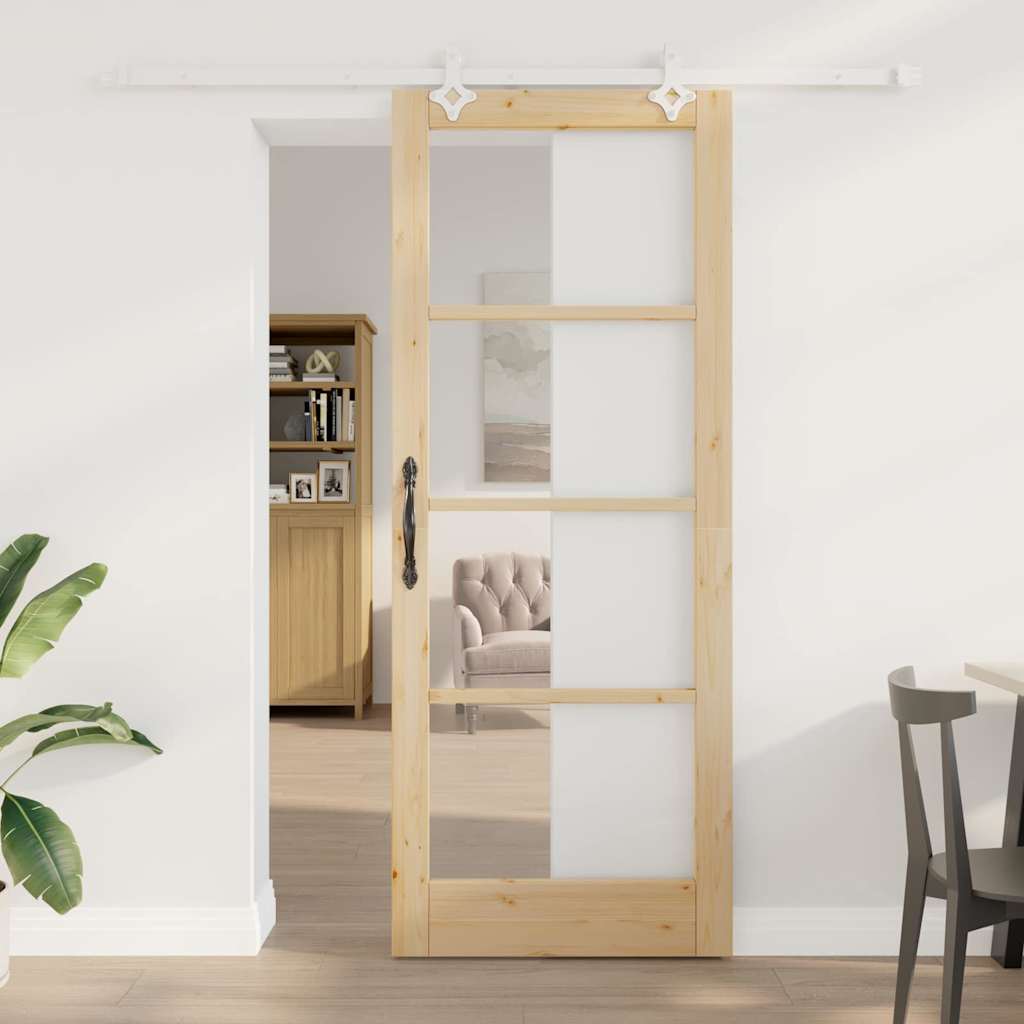 Schuifdeur Orkdal Massief Grenenhout En Glas