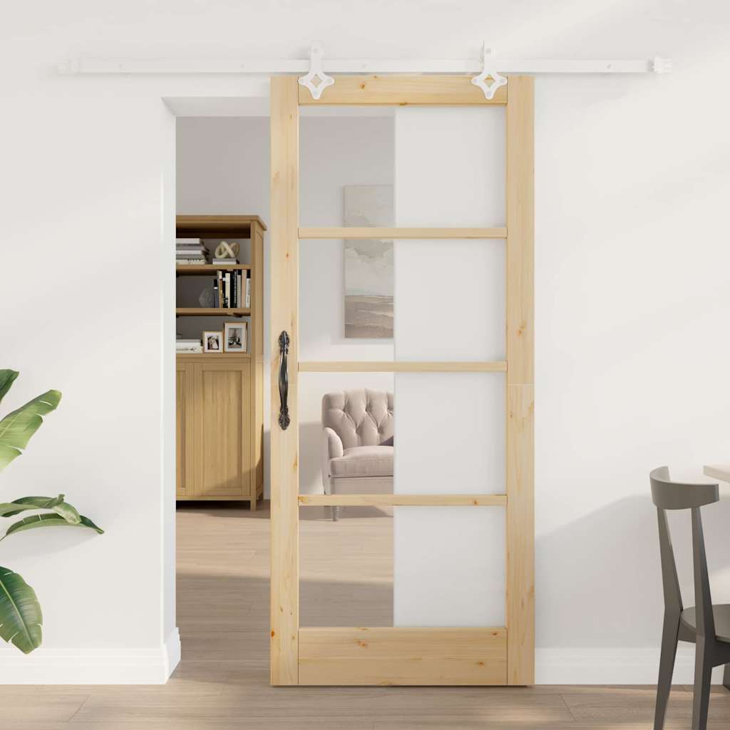 Schuifdeur Orkdal Massief Grenenhout En Glas