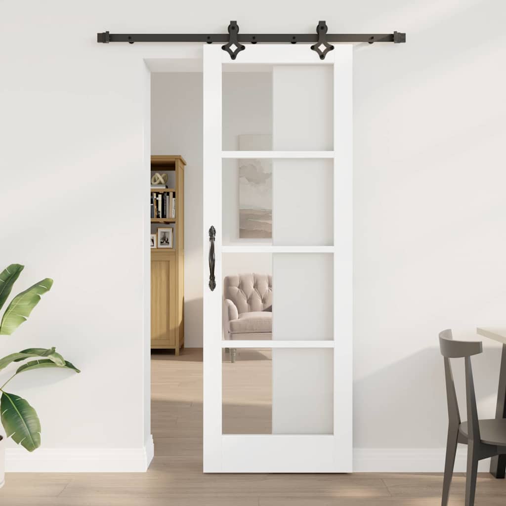Schuifdeur Naturel Massief Grenenhout En Glas