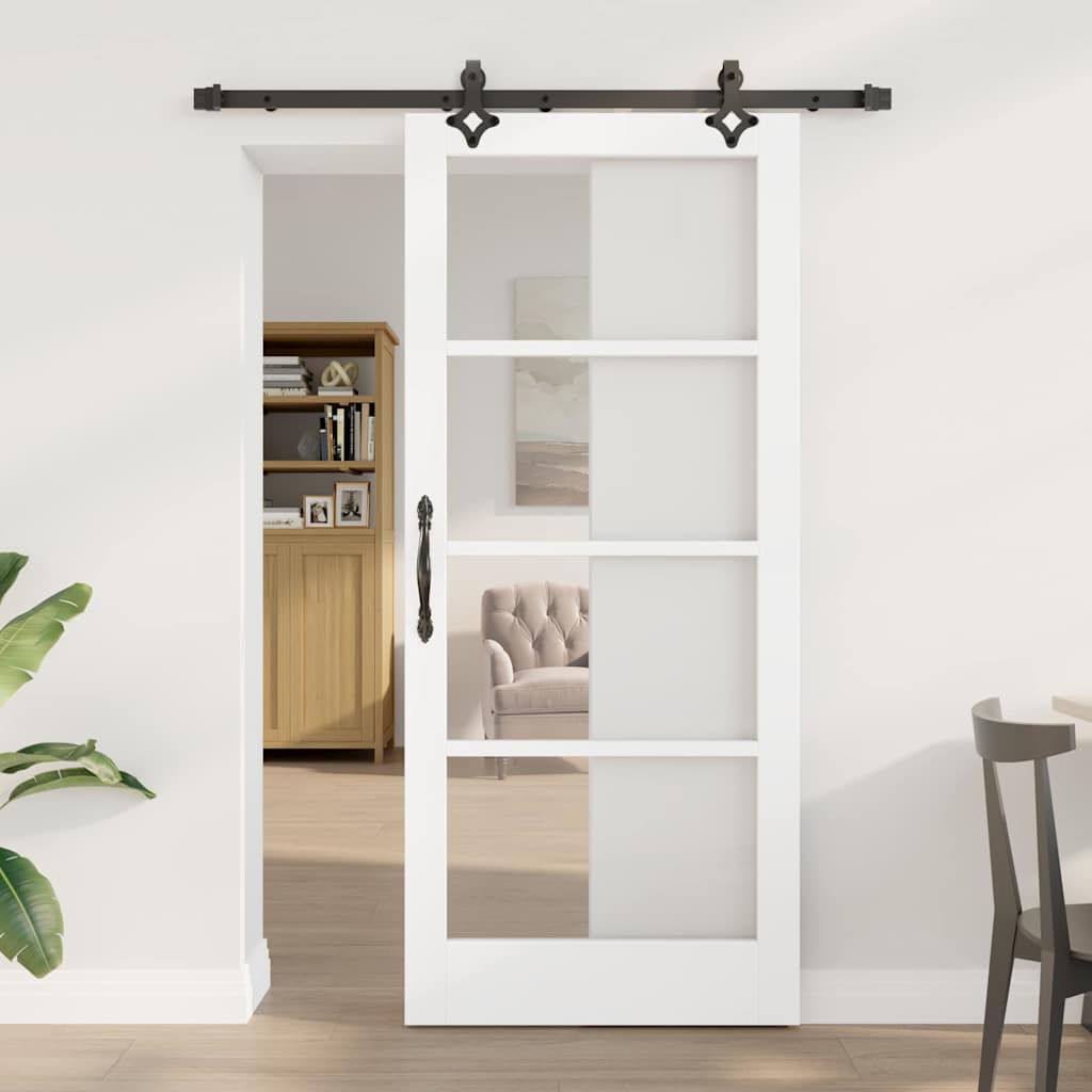 Schuifdeur Naturel Massief Grenenhout En Glas