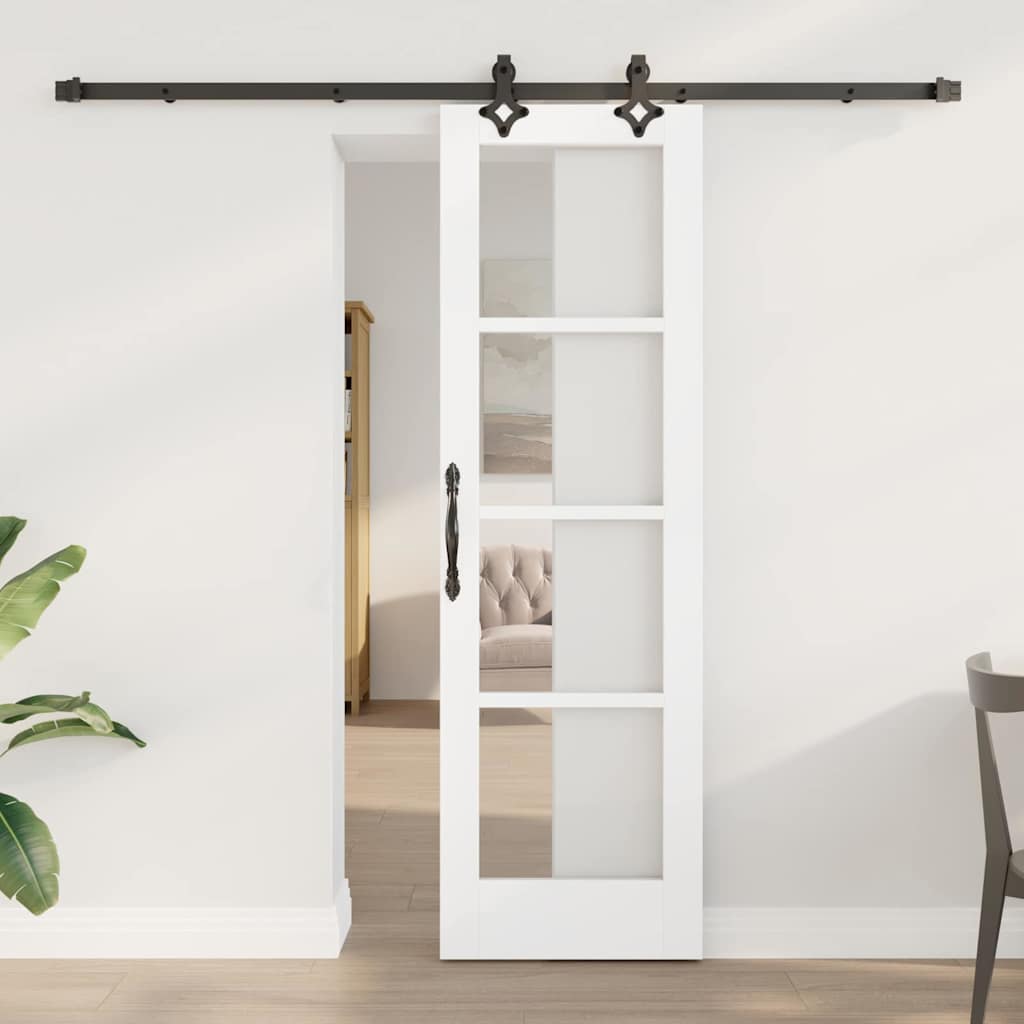 Schuifdeur Naturel Massief Grenenhout En Glas