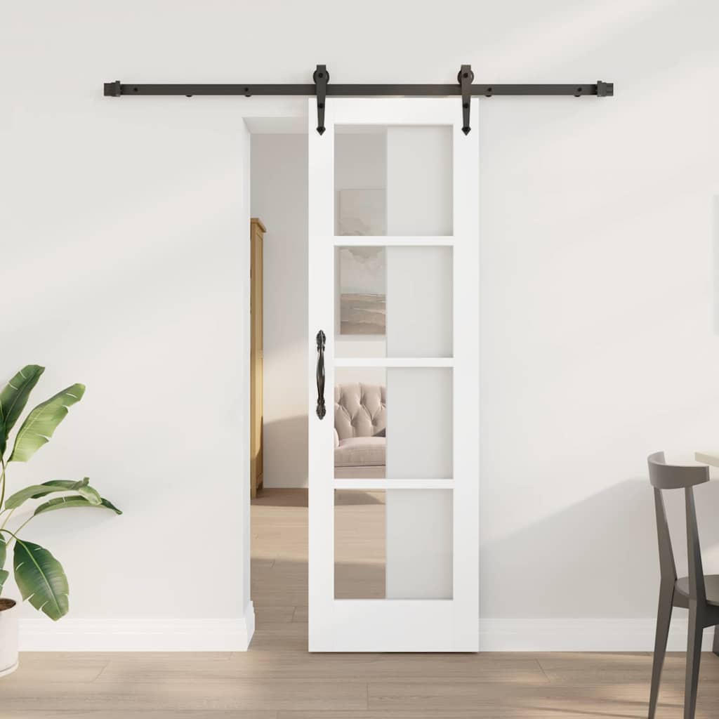 Schuifdeur Massief Grenenhout En Glas Naturel