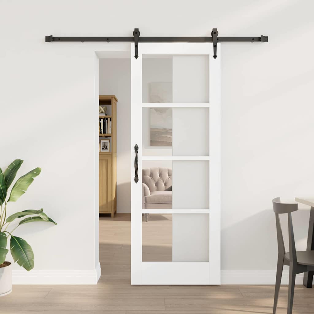 Schuifdeur Massief Grenenhout En Glas Naturel