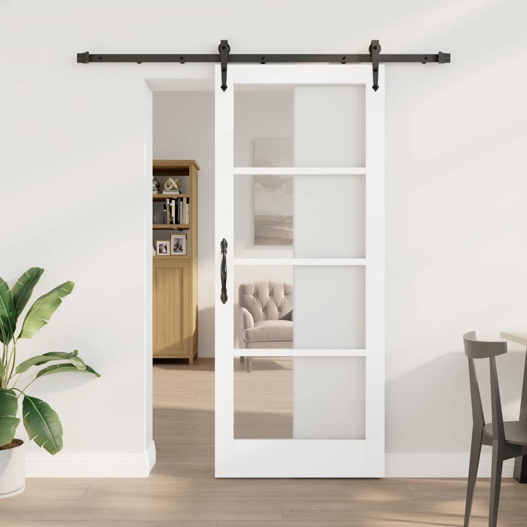 Schuifdeur Massief Grenenhout En Glas Naturel