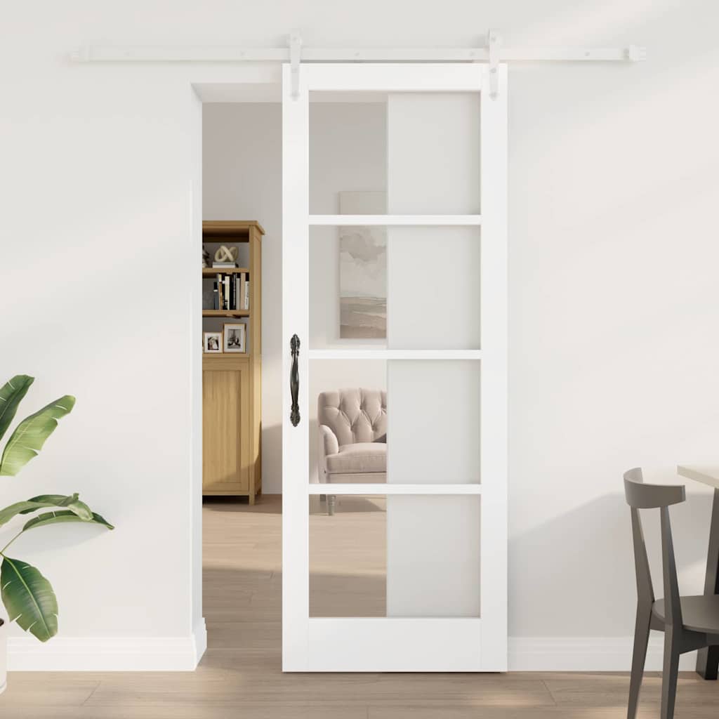 Schuifdeur Massief Grenenhout En Glas Naturel