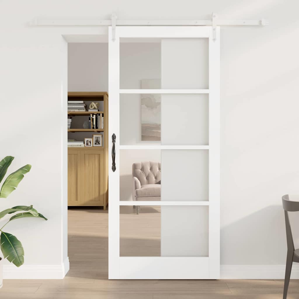 Schuifdeur Massief Grenenhout En Glas Naturel