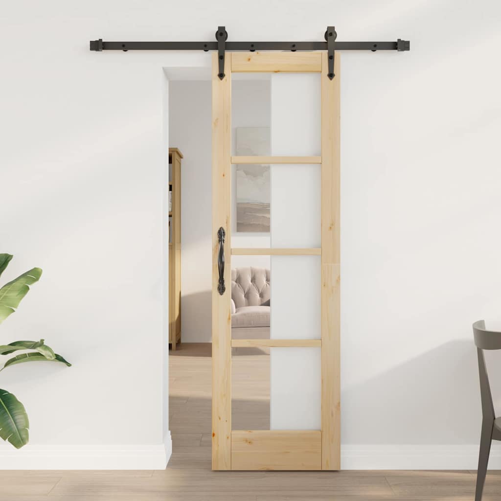Schuifdeur Orkdal Massief Grenenhout En Glas
