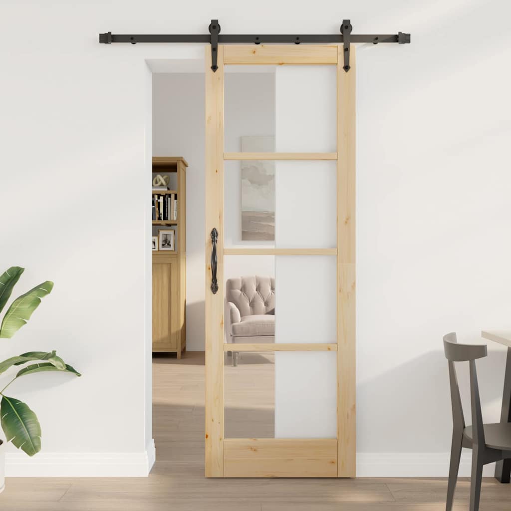 Schuifdeur Orkdal Massief Grenenhout En Glas