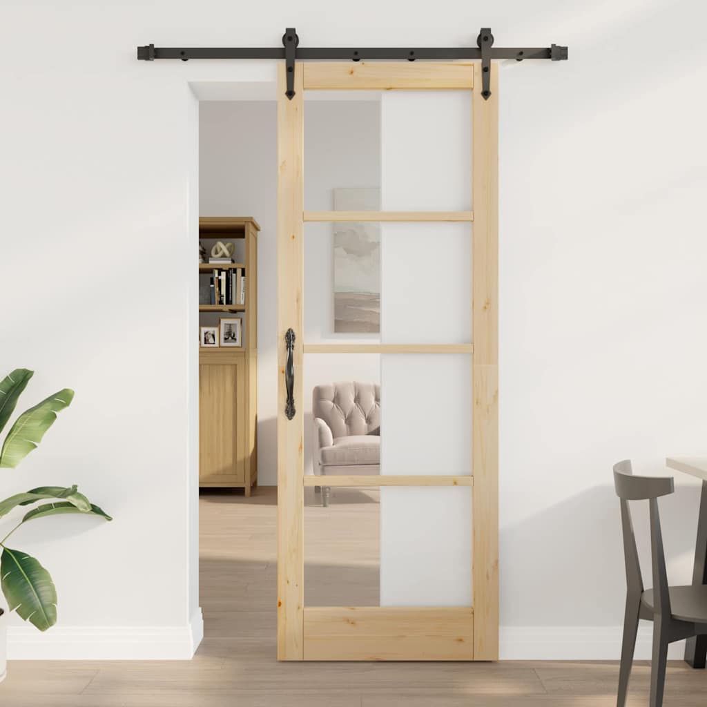 Schuifdeur Orkdal Massief Grenenhout En Glas