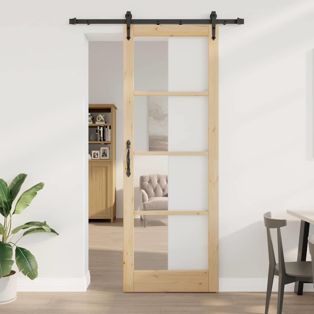 Schuifdeur Orkdal Massief Grenenhout En Glas