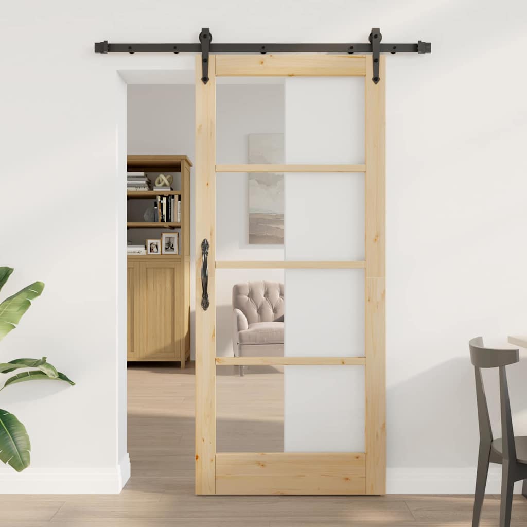 Schuifdeur Orkdal Massief Grenenhout En Glas