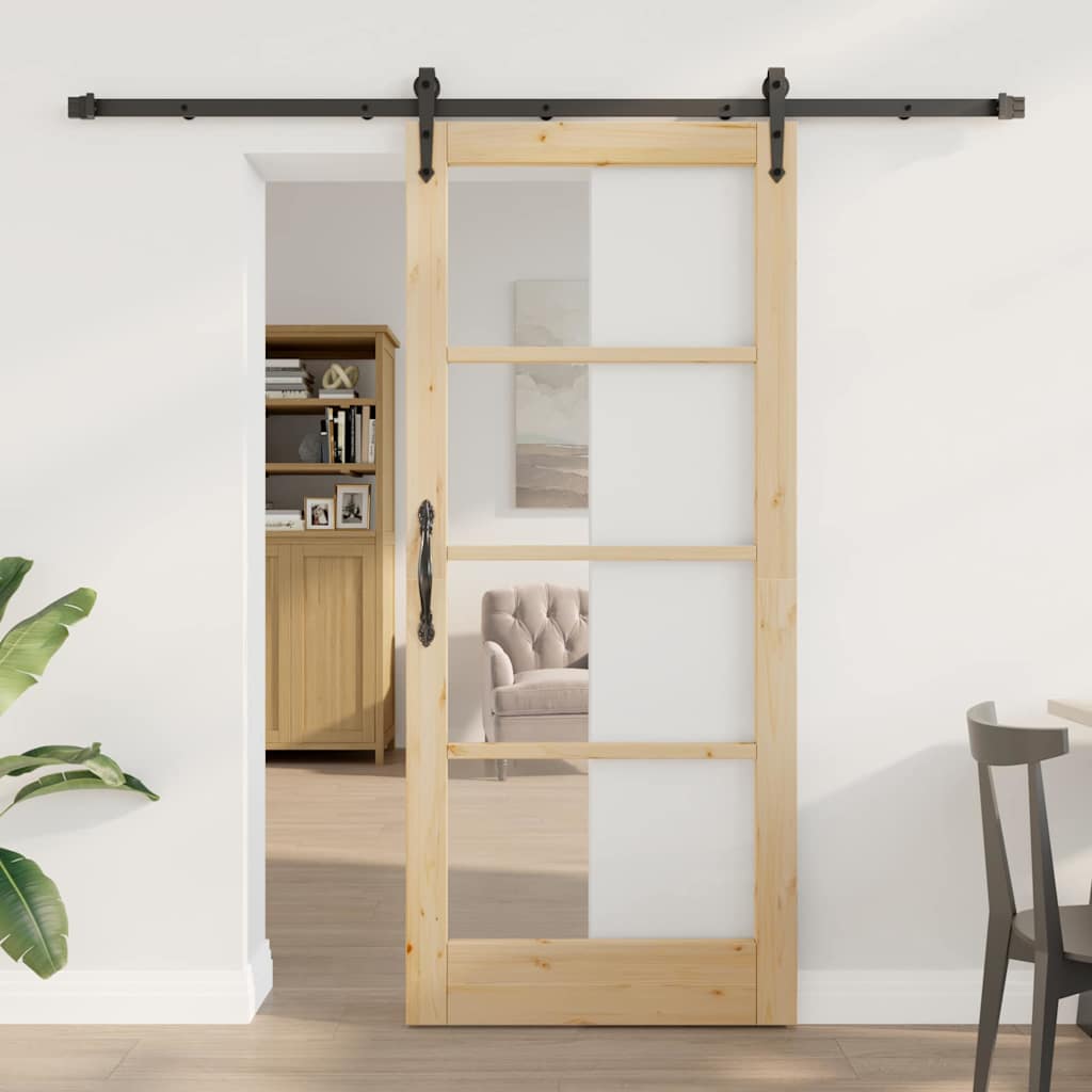 Schuifdeur Orkdal Massief Grenenhout En Glas