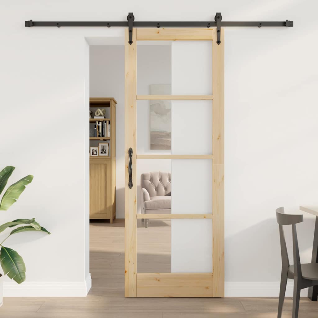 Schuifdeur Orkdal Massief Grenenhout En Glas